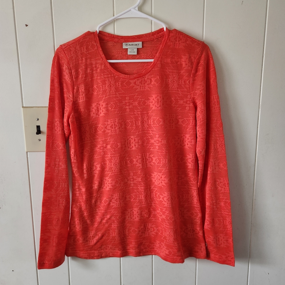 Ariat Coral Long Sleeve Top Size L